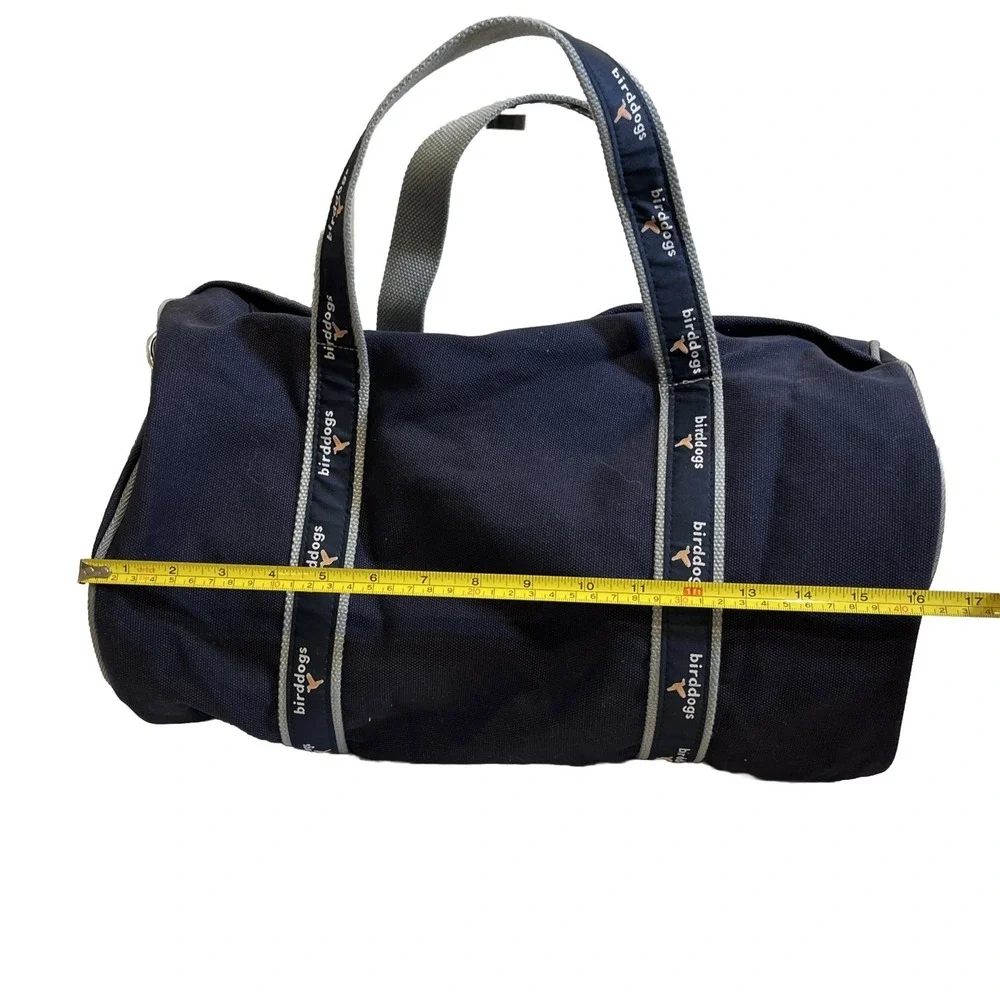 Birddogs Navy Blue‎ Duffle Gym Bag Canvas Travel Carry On Bag Logo No Straps